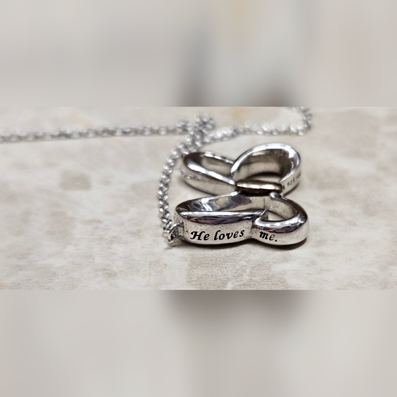 Minnie Mouse Bow Necklace sterling silver and 10k gold Womens - Picture 10 of 15